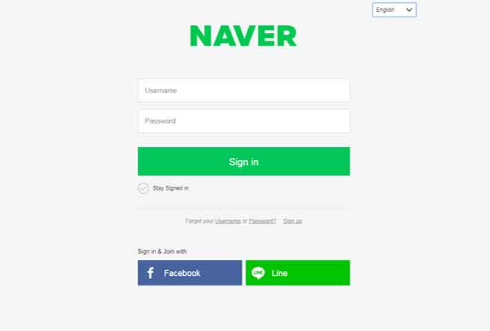 გადასვლა'nid.naver.com'-ის ვებ გვერდზე